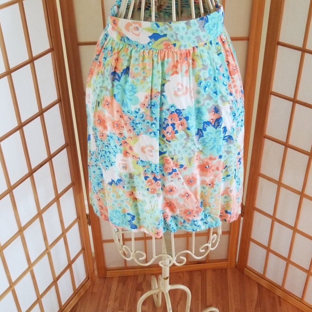 Candie's Summer Floral Flowy Mini Skirt